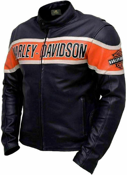 Biker Jacket For Men’s Victoria Lane Black Motorcycle Style Premium Jacket