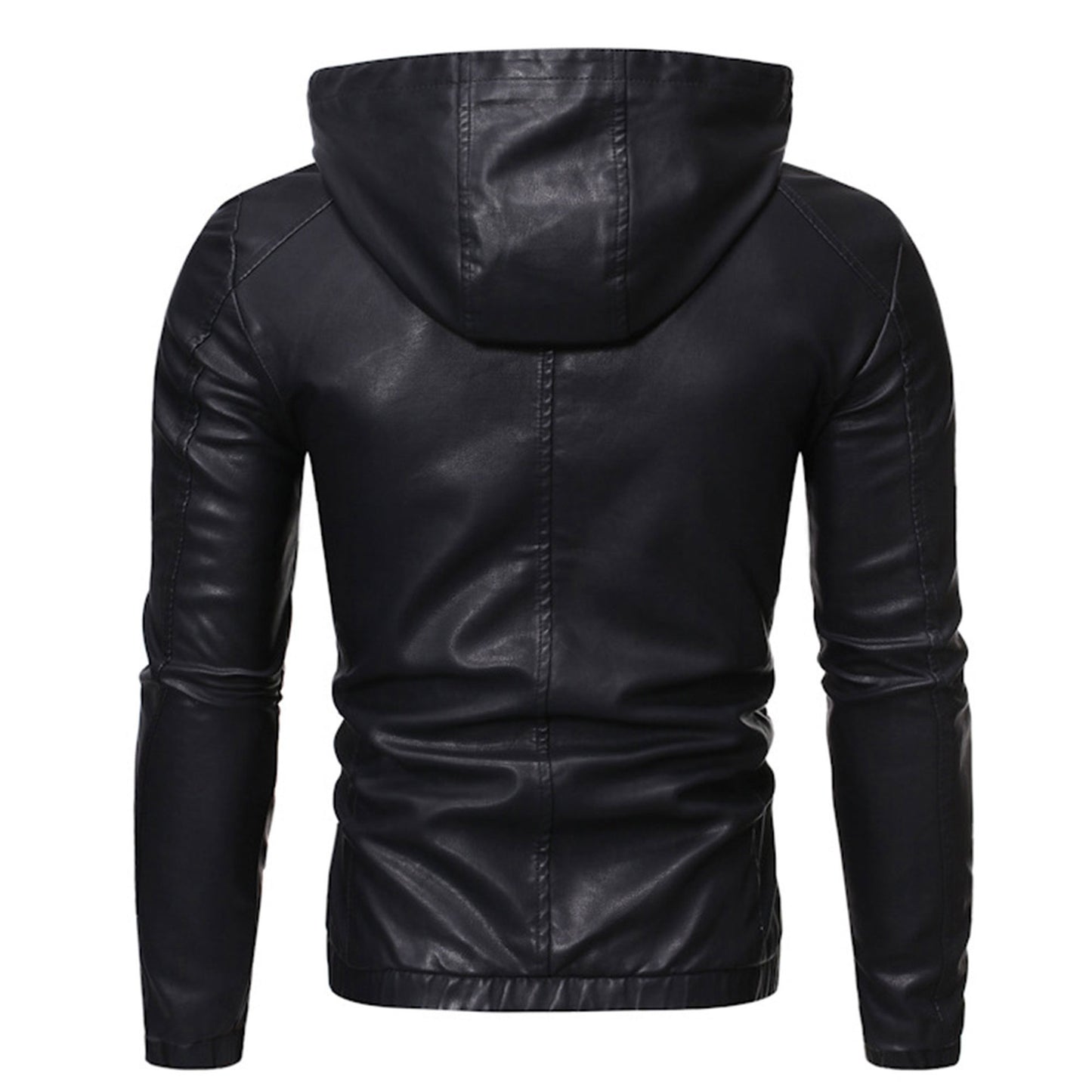 Mens Hood Leather Jacket Motorcycle Fleece Warm Genuine Biker Vintage Coat Moto Casual Slim Pilot Leather Jackets