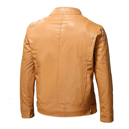 Mens Leisure Daily Leather Jacket Thicken Coat Man Sport Business Gentleman Genuine Leather Jackets