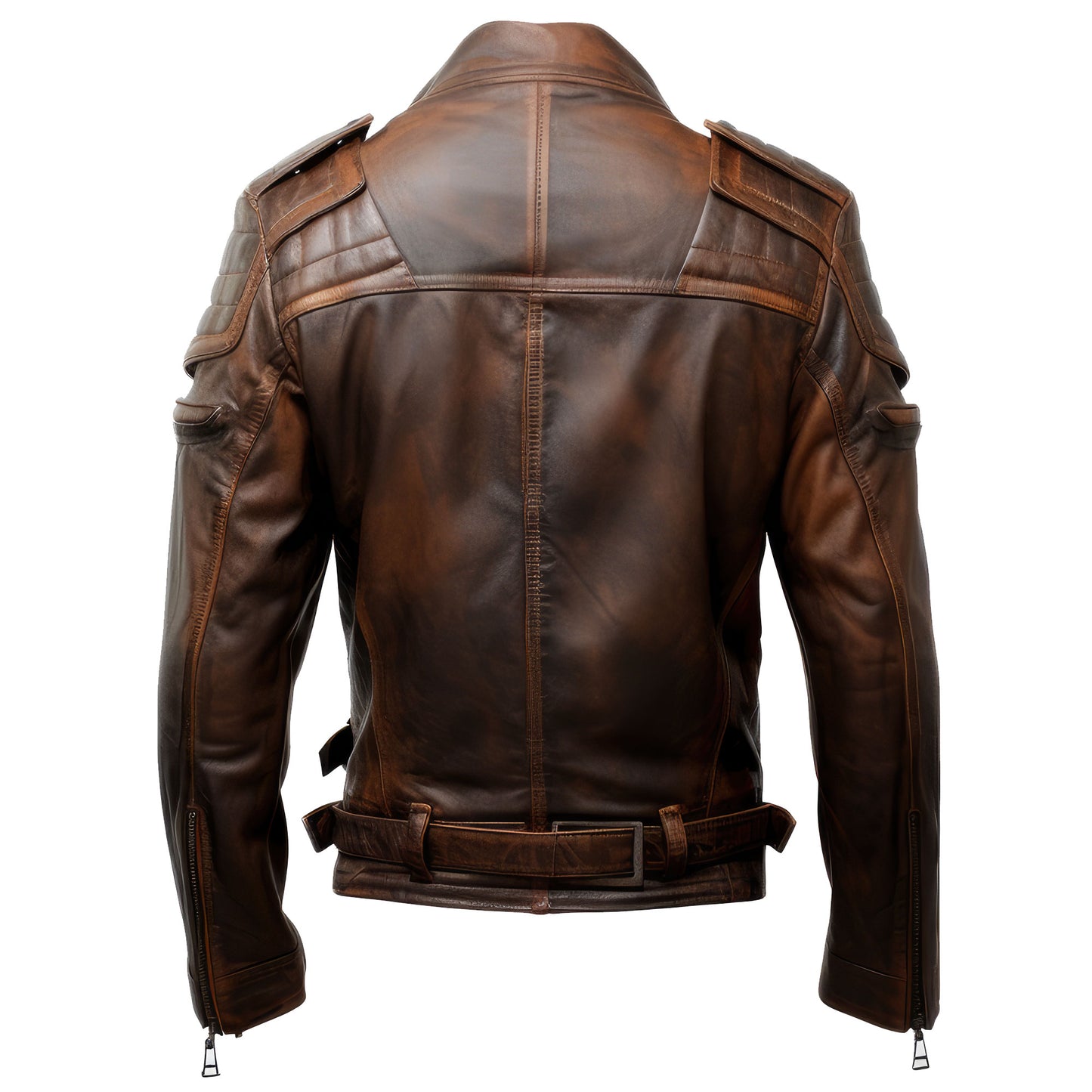 Mens Aviation Genuine Leather Jacket Military Lapel Zipper Pilot Brown Leather Jackets