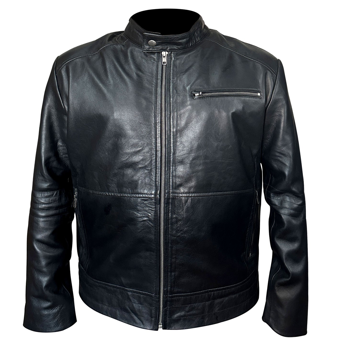 Mens Casual Leather Jacket Men Spring Autumn Coat Motorcycle Biker Slim Fit Outwear Genuine Leather Jackets