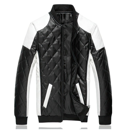 Motorcycle Biker Bomber Coat Autumn And Winter Men's Genuine Leather Jacket