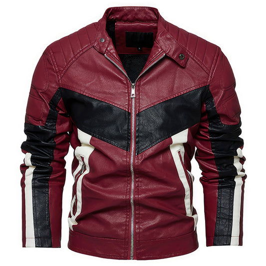 Mens Leather Jacket Autumn Motorcycle Slim Fleece Jacket Coat Men Spring Outdoor Casual Motor Biker Genuine Leather Jackets