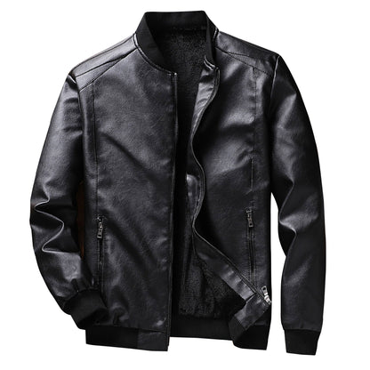 Mens Moto Biker Leather Coat Motorcycle Causal Coat Slim Fit Outerwears Genuine Casual Leather Jacket For Men