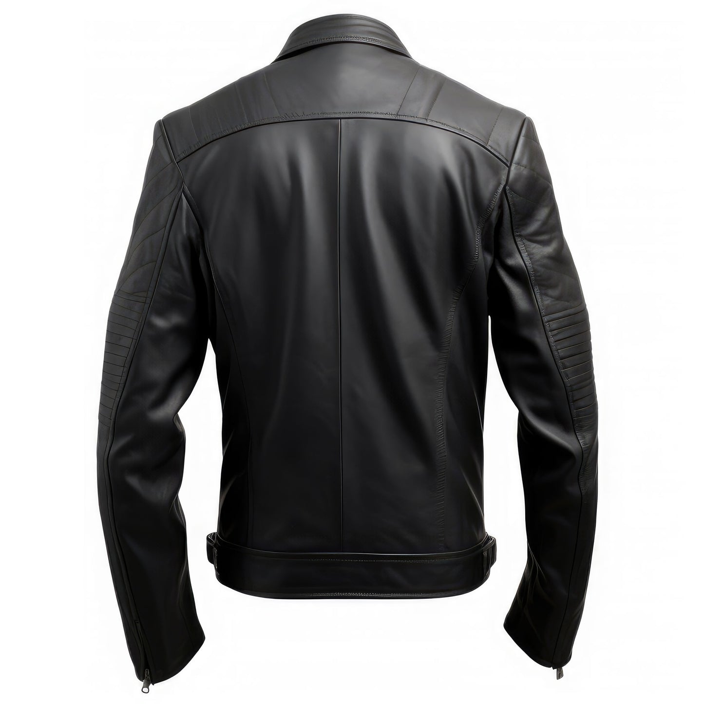 Mens Casual Blazer Leather Jacket Black Stand Collar Punk Motorcycle Biker Racer Genuine Leather Jackets