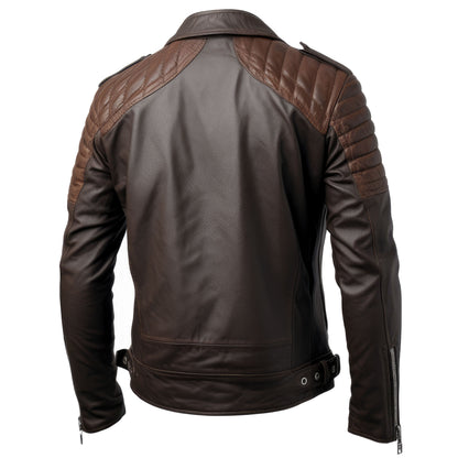 Mens Leather Jacket Lepal Blazer Punk Moto Motorcycle Biker Zipper Genuine Leather Jackets