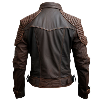 Mens Aviation Genuine Leather Jacket Military Stand Collar Zipper Pockets Pilot Vintage Leather Jackets