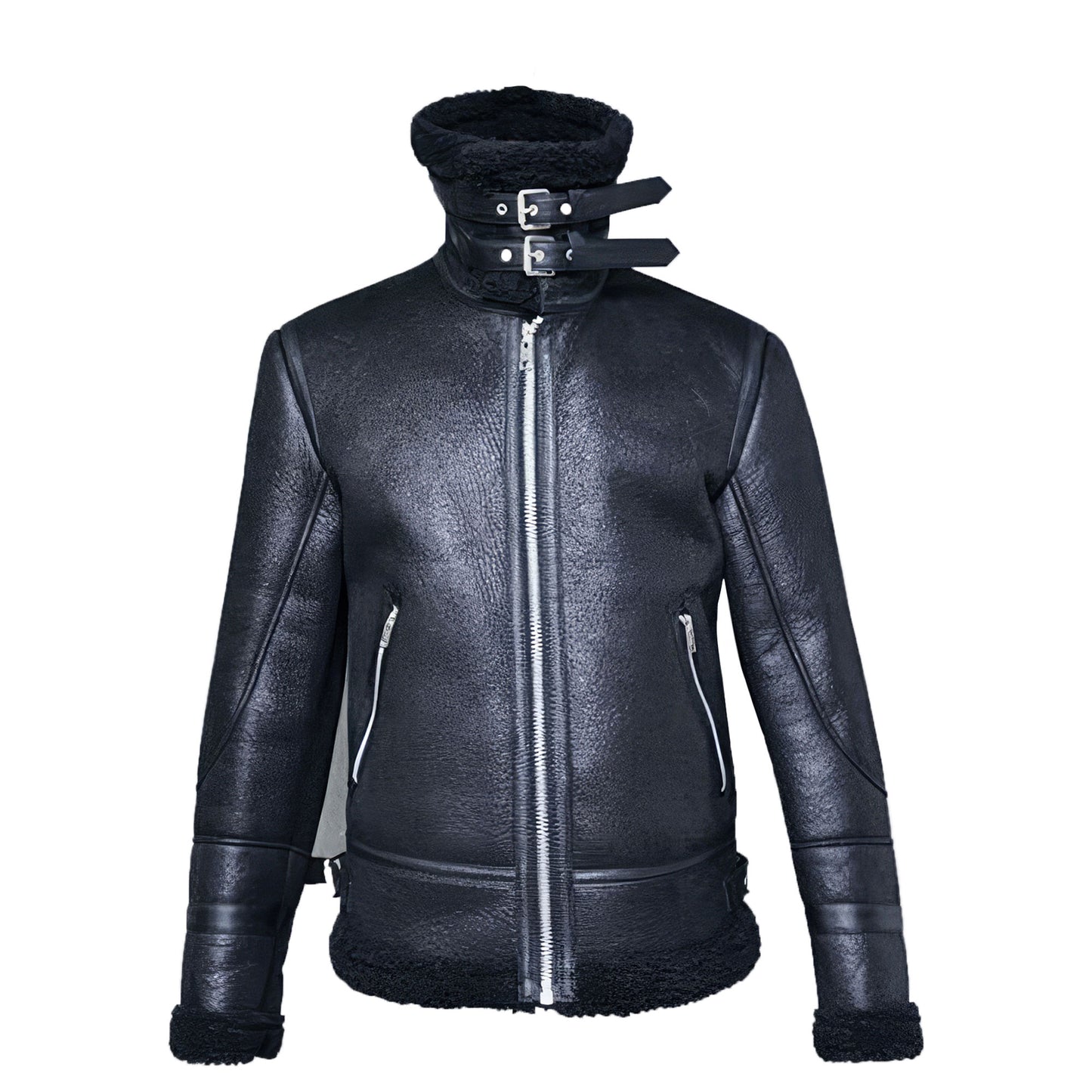 Mens Zipper Jacket Men's Thickened Motorcycle Retro Leather Coat Genuine Leather Jackets