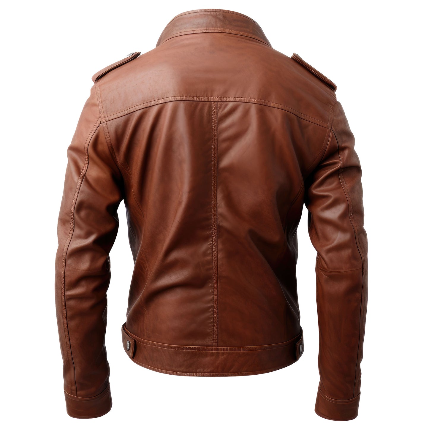 Mens Blazer Leather Jacket Tan Stand Collar Punk Motorcycle Biker Racer Zipper Genuine Leather Jackets