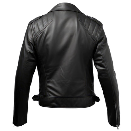 Mens Leather Jacket Lapel Blazer Punk Motorcycle Zipper Genuine Leather Jackets