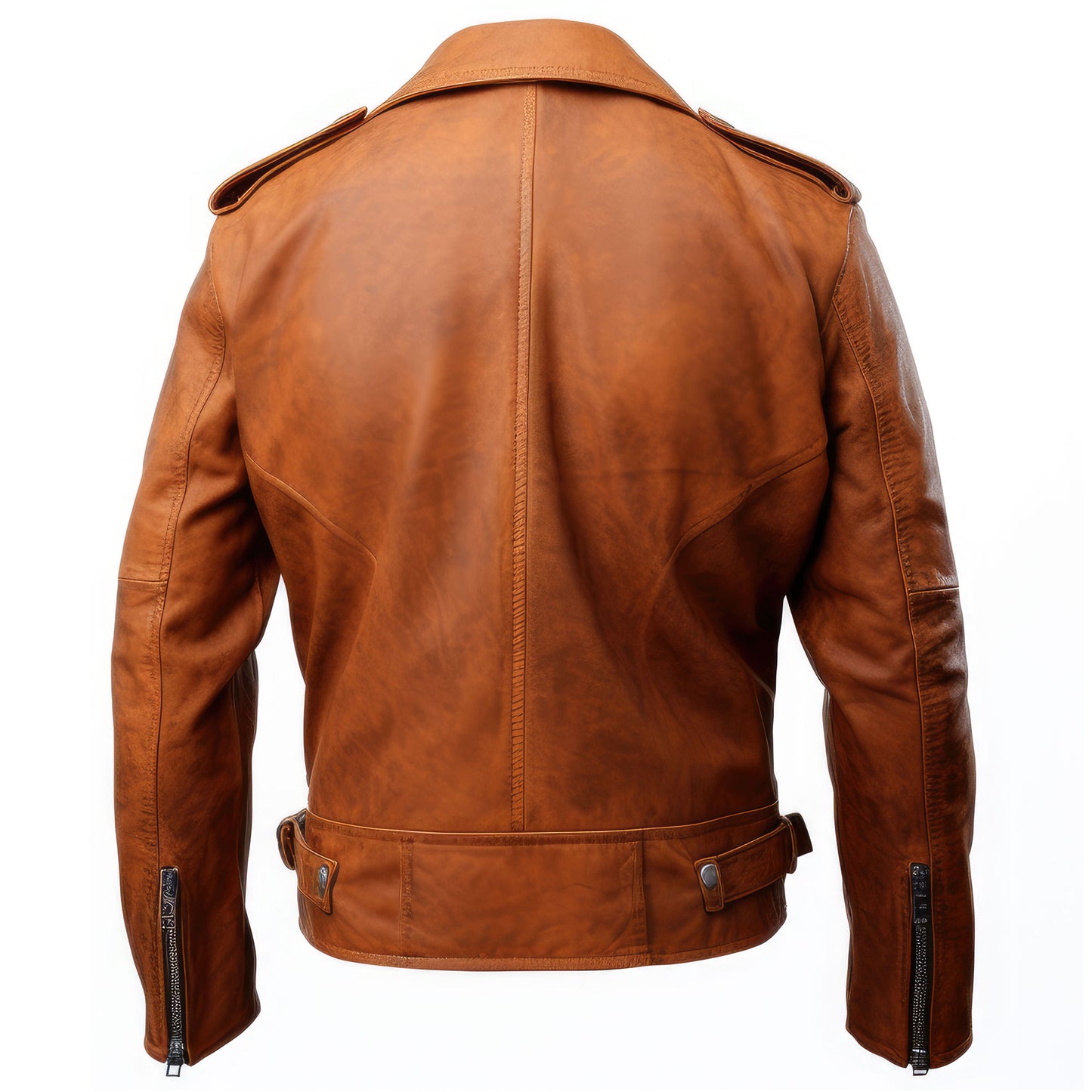 Mens Aviation Genuine Leather Jacket Military Tan Lapel Zipper Pilot Vintage Leather Jackets