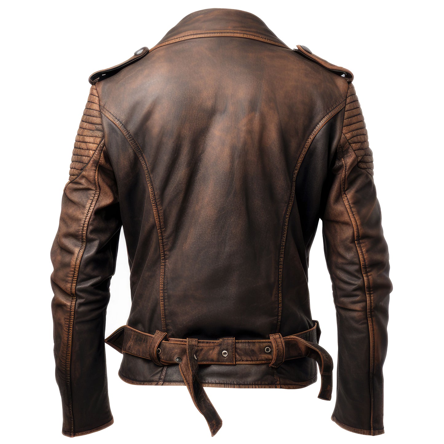 Mens Blazer Leather Jacket Brown Lapel Punk Motorcycle Biker Racer Zipper Genuine Leather Jackets