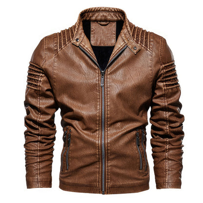 Men's Mountainskin Leather Jacket Winter Autumn Mens Motorcycle Coat Warm Slim Outwear Genuine Leather Jackets