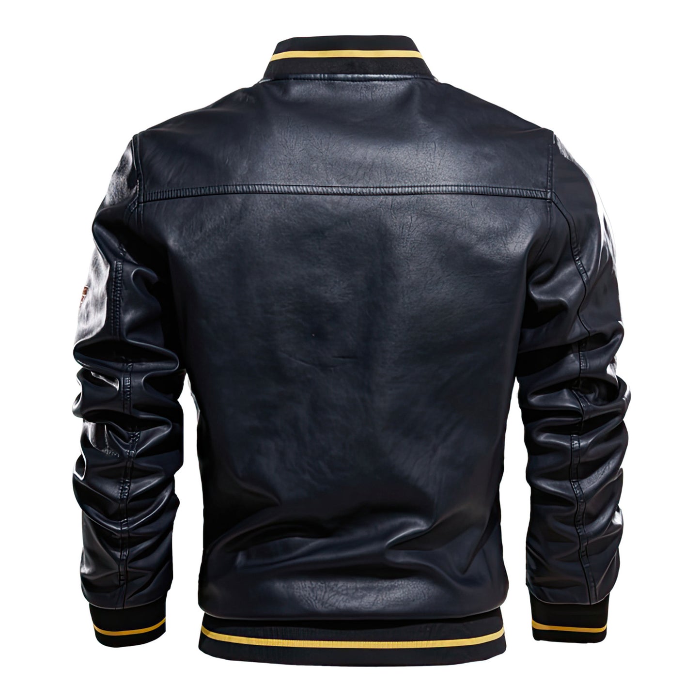 Mens Embroidered Leather Jacket Men Motorcycle Men's Leather Jacket Overcoat Genuine Leather Jackets