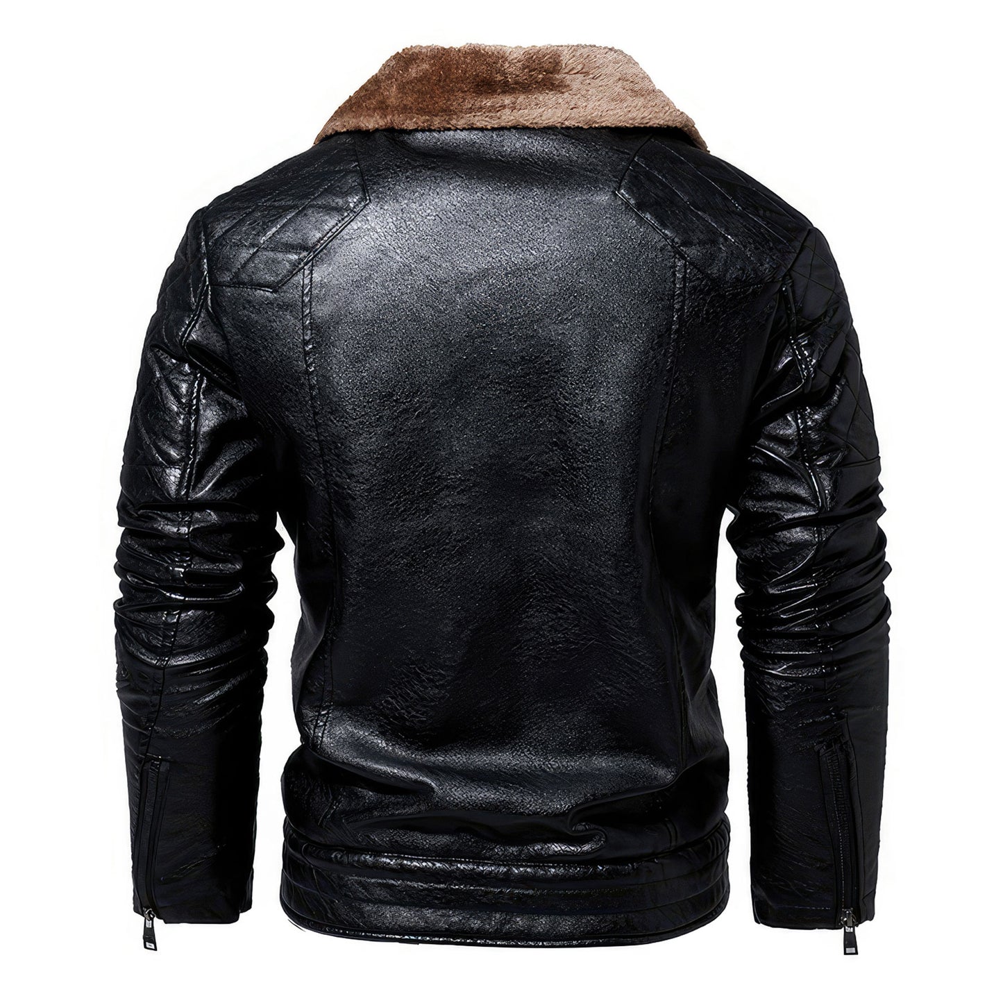 Men Moto & Biker Jacket Coat Mens Vintage Outwear Fleece Genuine Leather Jackets