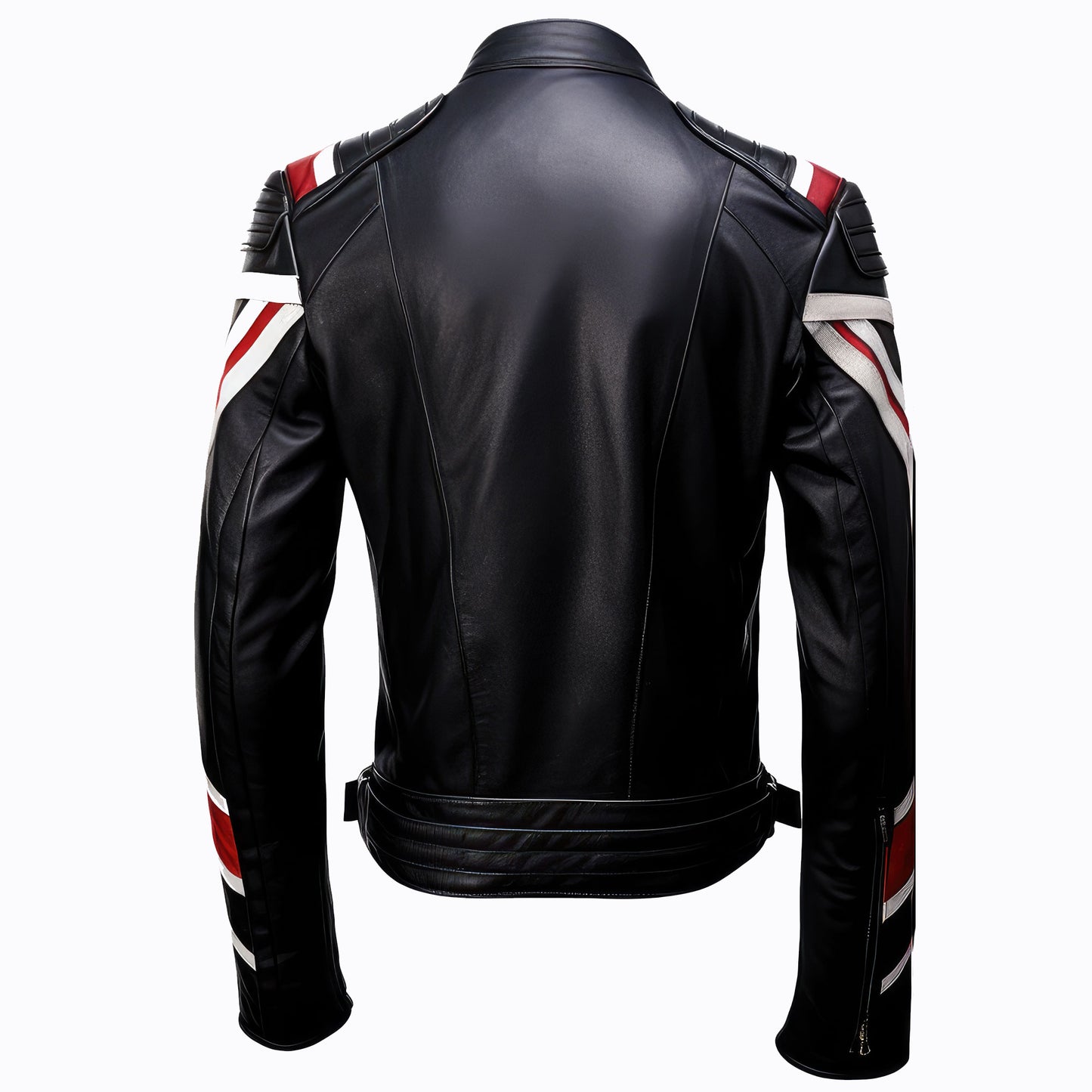 Men Union Jack Leather Jacket Casual Motorcycle Zipper Coat With UK Flag Genuine Leather Jackets