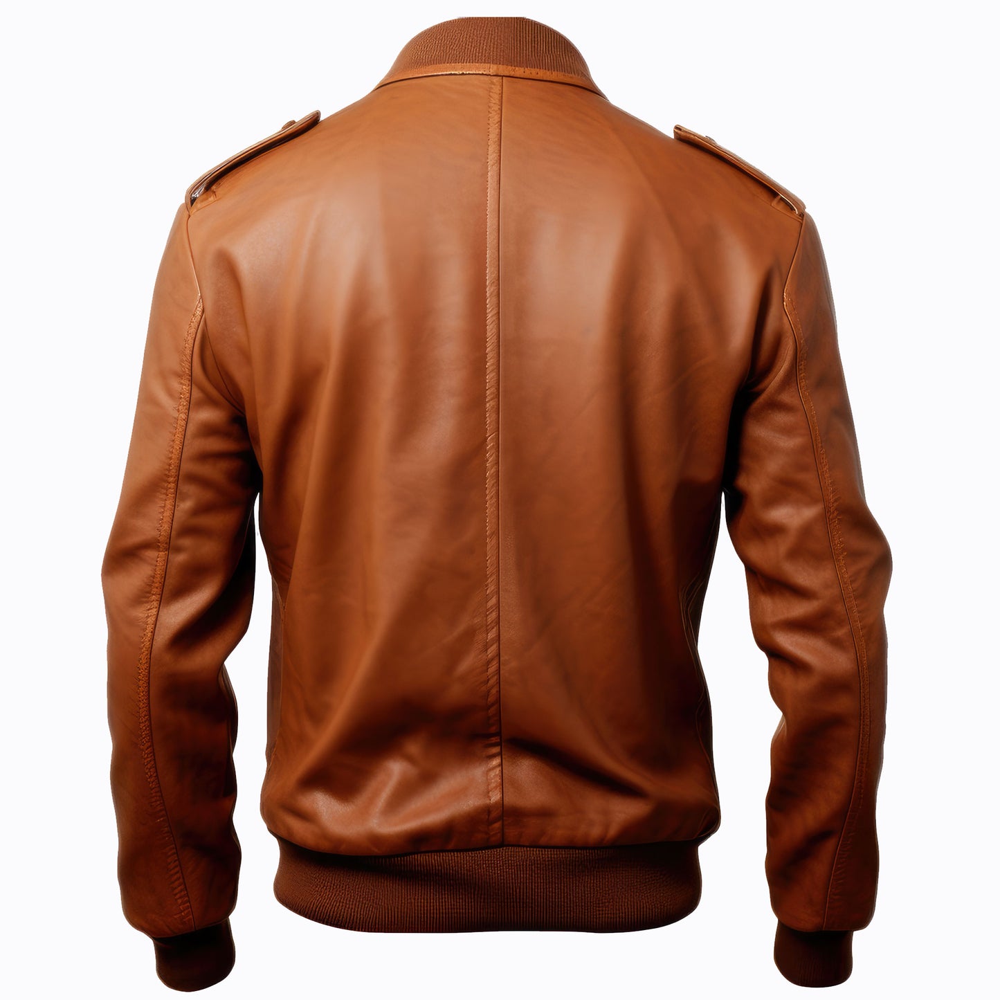 Mens Casual Leather Jacket Motorcycle Coat Side Pockets Zipper Stand Collar Lapel Genuine Leather Jackets