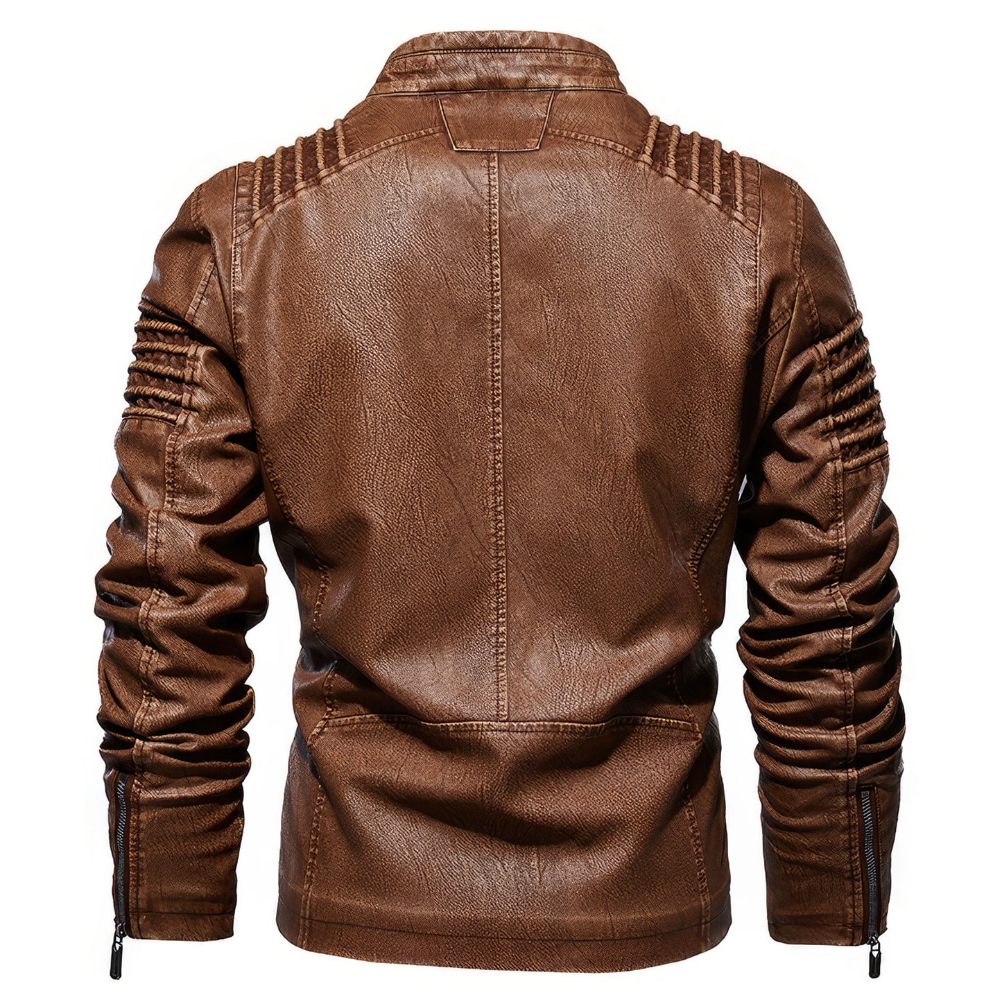 Men's Leather Jacket Motorcycle Biker Leather Coats Male Outerwear Fashion Warm Thicken Wool Liner Genuine Leather Jackets
