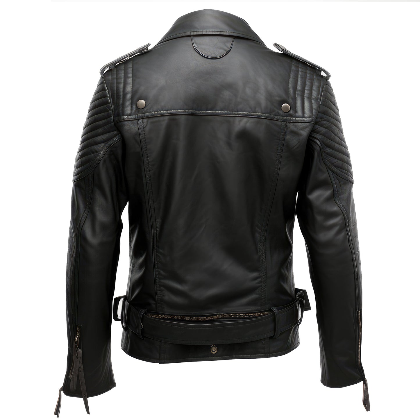 Mens Aviation Genuine Leather Jacket Military Black Lapel Zipper Pilot Vintage Leather Jackets