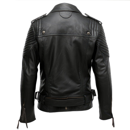Mens Aviation Genuine Leather Jacket Military Black Lapel Zipper Pilot Vintage Leather Jackets