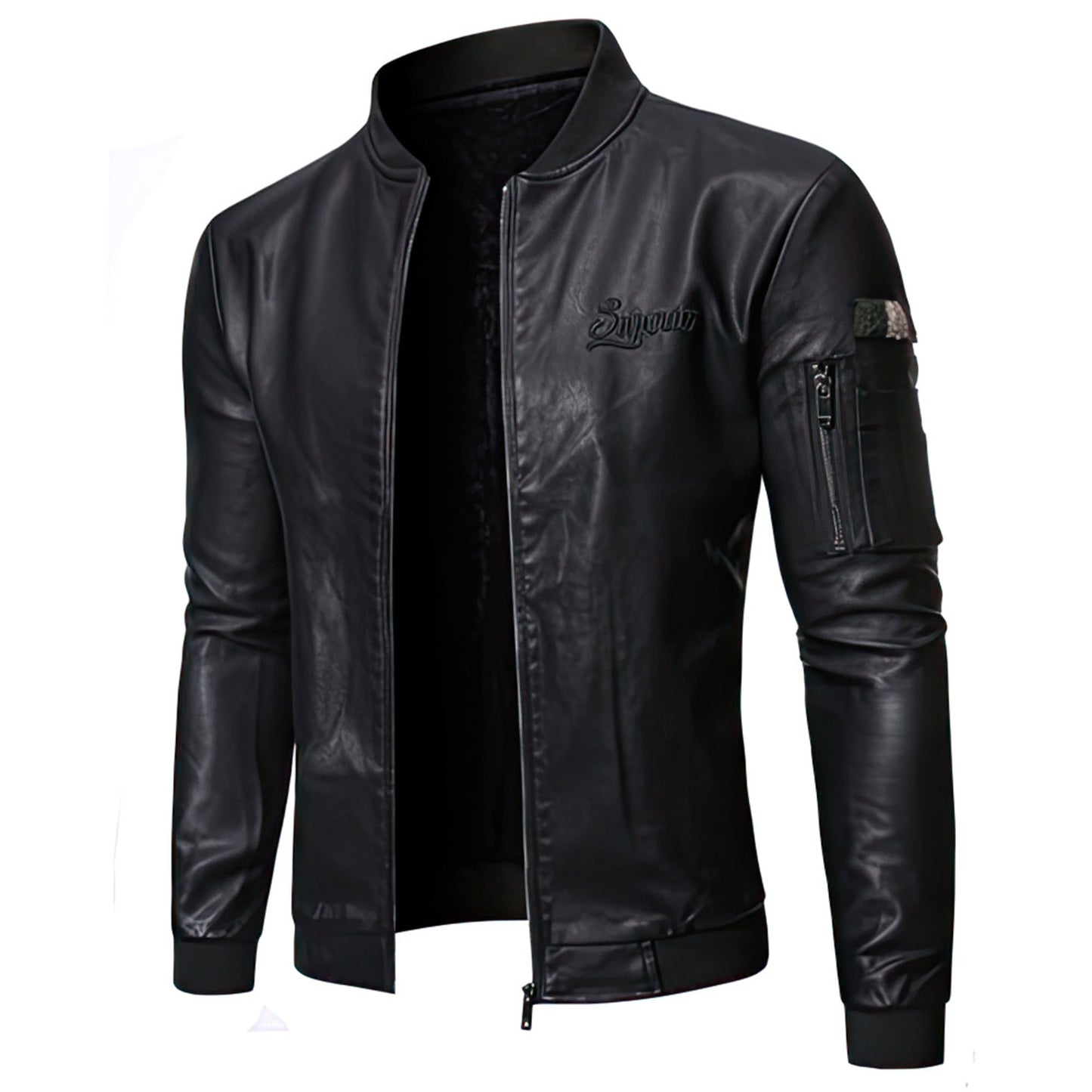 Mens Slim Fit Leather Jacket Motorcycle Faux Leather Jackets Coat Men Warm Genuine Leather Jackets