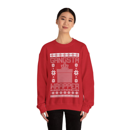 Gangsta Wrapper Funny Ugly Christmas Sweater Women Jumper Sweatshirt