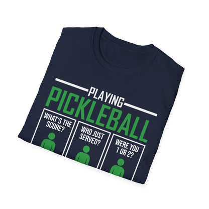 Funny Playing Pickleball Improves Memory Dink Player T-Shirt for Men Women