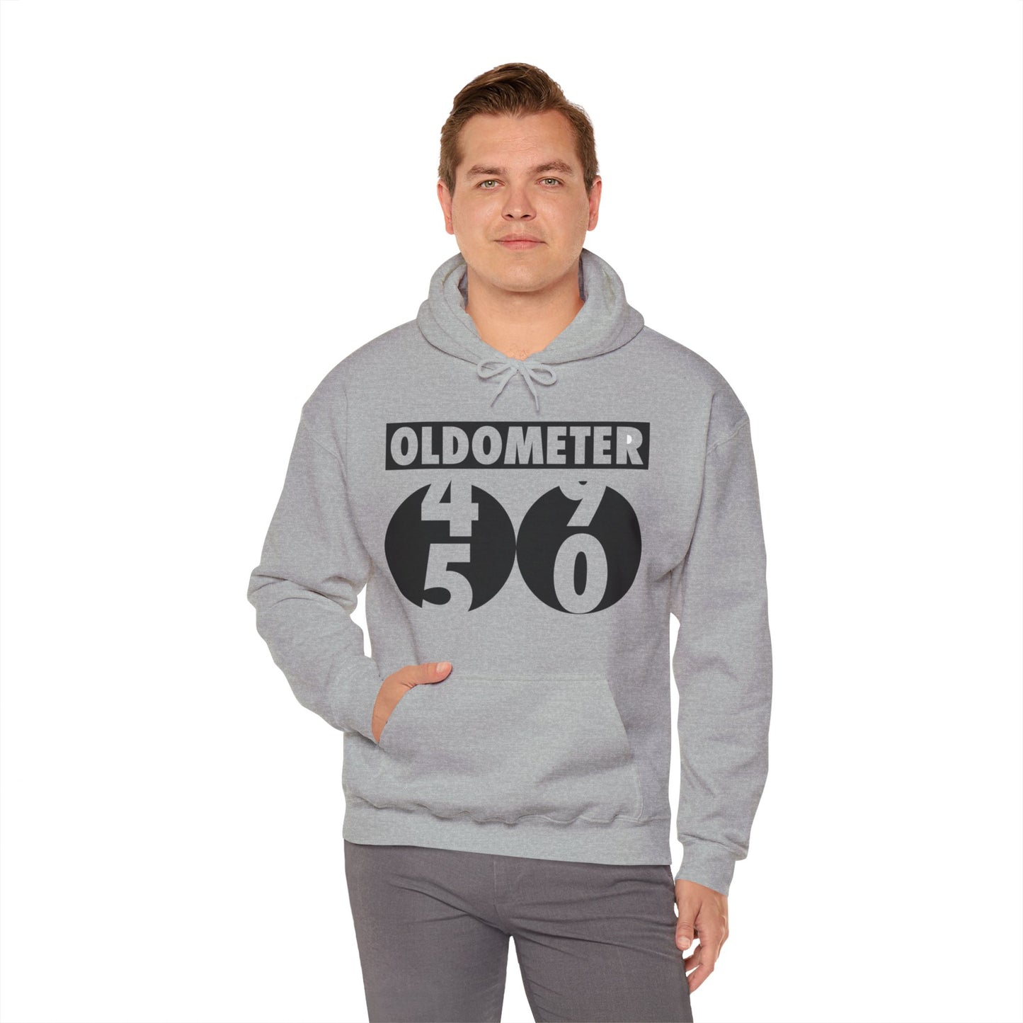 Funny Oldometer Odometer 50th Birthday Gift 50 yrs Old Joke Hoodie For Men Women Hoodie