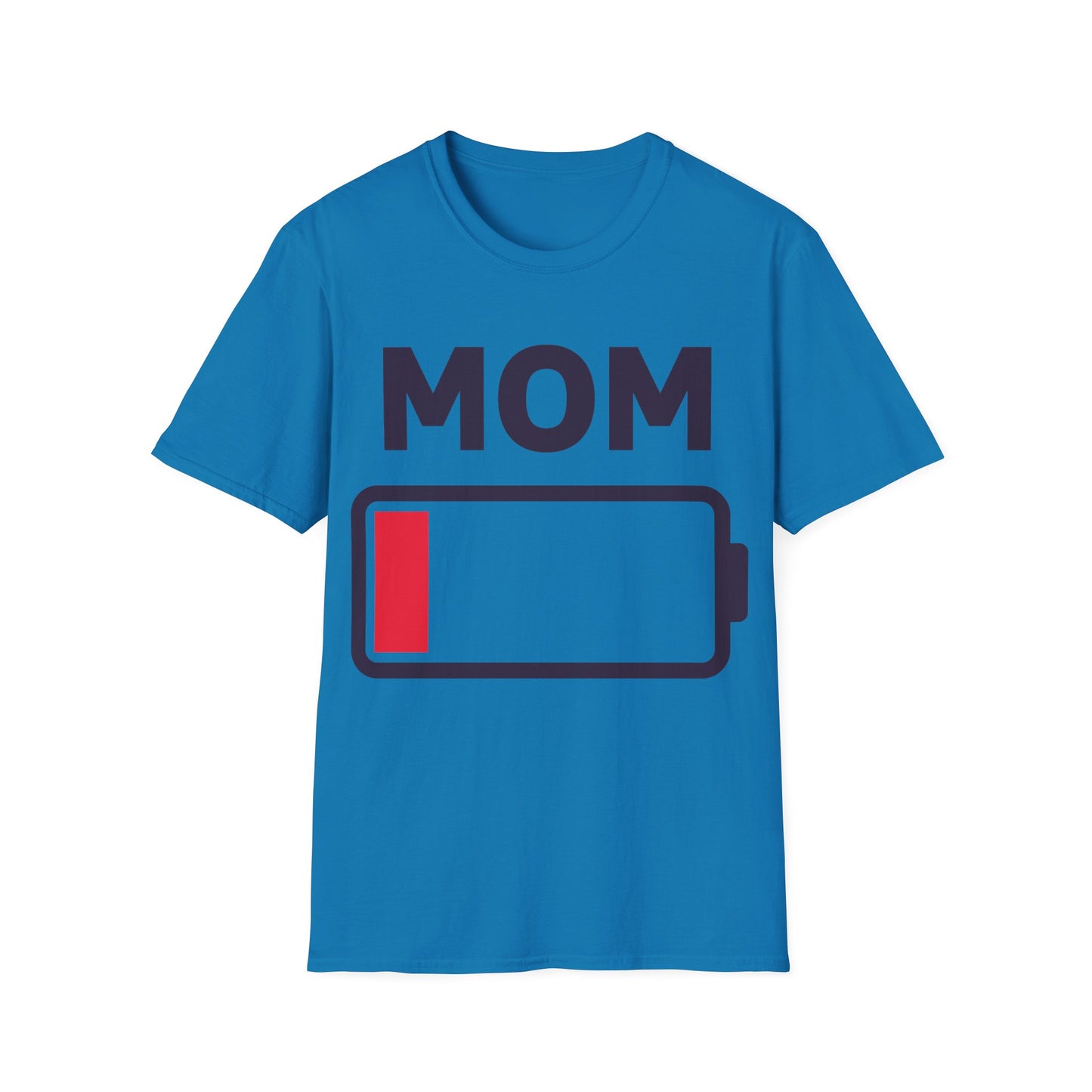 Funny Mom Tired Low Battery Mothers Day T-Shirt