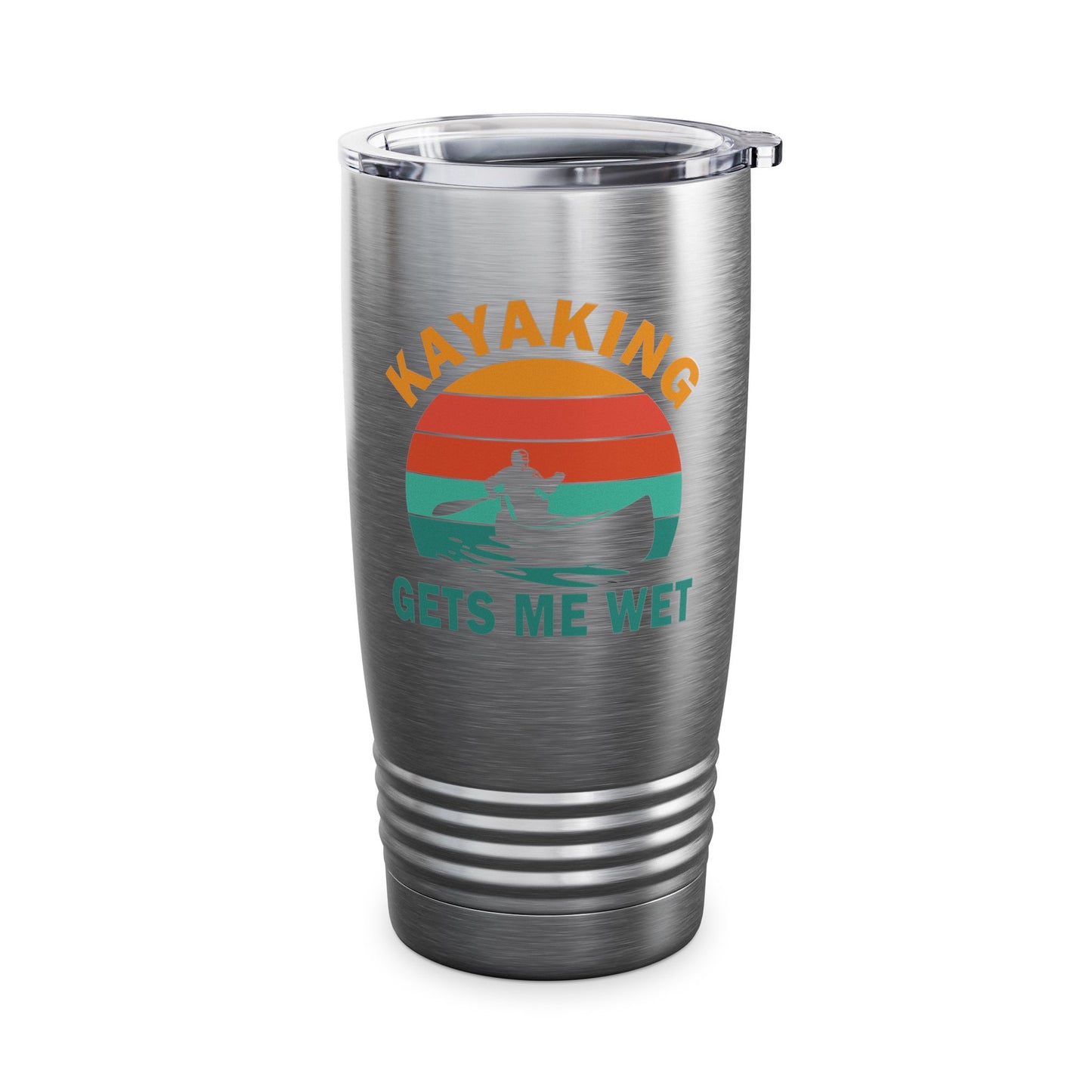 Funny Kayaking Gets Me Wet Paddling Boating Vintage Kayaker Tumbler