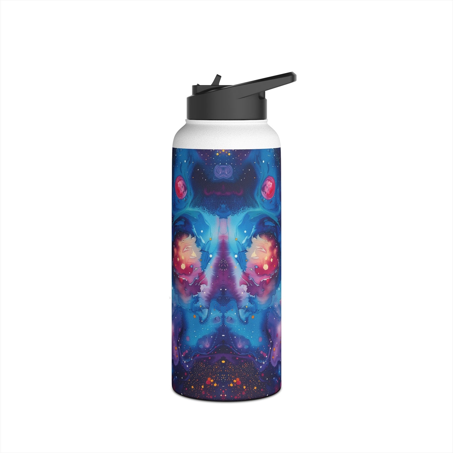 Galaxy Print Pattern Stainless Steel Water Bottle with Twist-on Lid and Double-Wall Vacuum Insulation