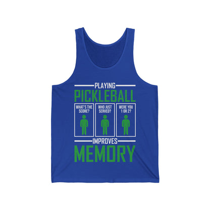 Funny Playing Pickleball Improves Memory Dink Player Tank Top For Men Women