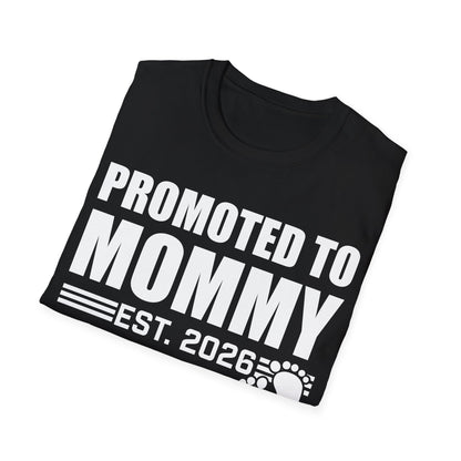 Promoted To Mommy 2026 Pregnancy Announcement Mothers Day Mom To Be T-shirt