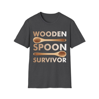 Funny Wooden Spoon Survivor Retro Novelty Sarcastic T-Shirt Men Women