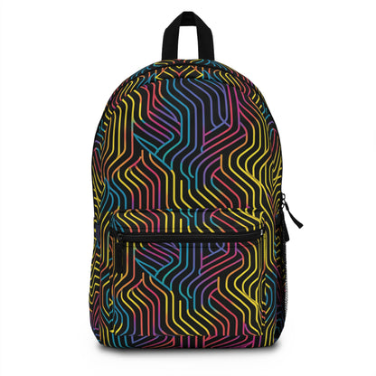 Geometric Illusion Vibrant Pattern Backpacks For Men Women Kids School Travel, Capacity School Backpacks