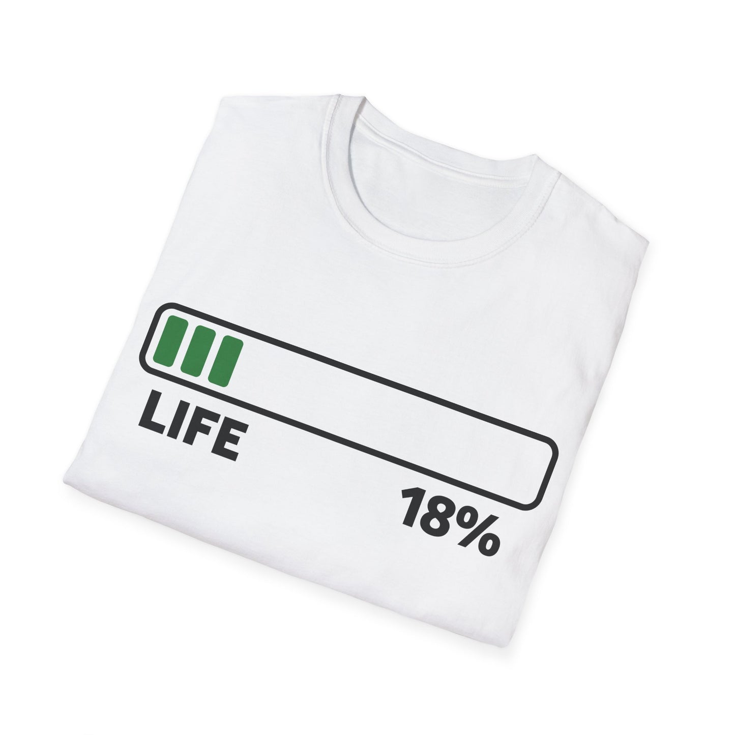 Funny Loading Bar 18% 18th Birthday Gift T-Shirt, Customize the 18 With Your Age  Personalized T-shirt Men Women Kids