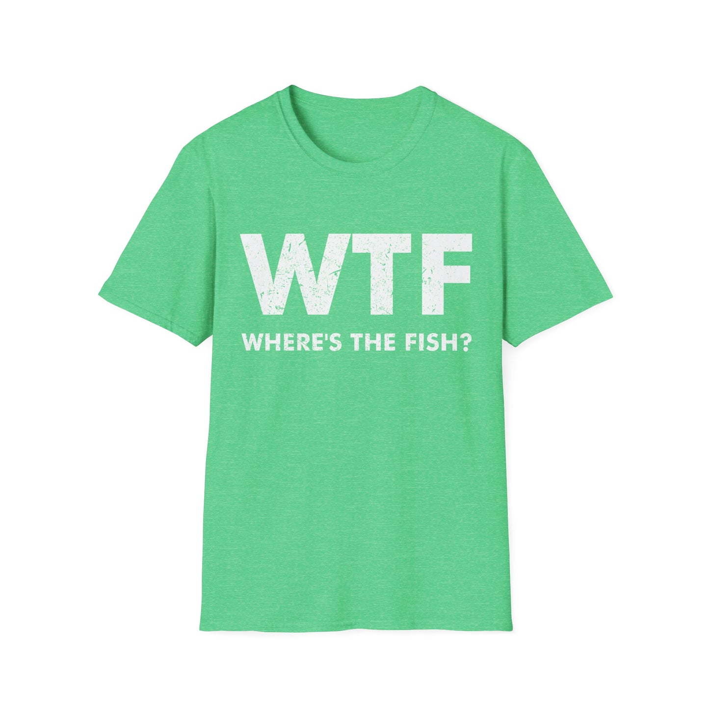 Funny WTF Where is The Fish Mens Fishing Fisherman T-Shirt