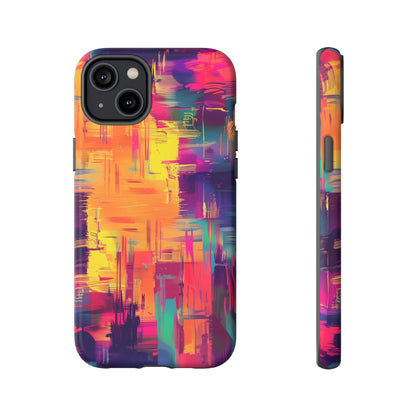 Glitch Art Pattern  iPhone 13 14 15 16 Pro Max Plus Case Wireless Charging Compatible Tough Cases Protection, Magnetic Phone Case for iPhone Classic Series