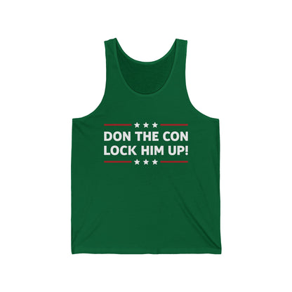 Anti Trump Don The Con Lock Him Up President Tank Tops For Men Women