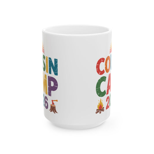 Cousin Camp 2026 Camping Campfire Summer Vacation Family Coffee Mug