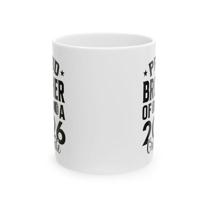 Retro Graduation Proud Brother Of A 2026 Graduate Senior Coffee Mug For Men Womens