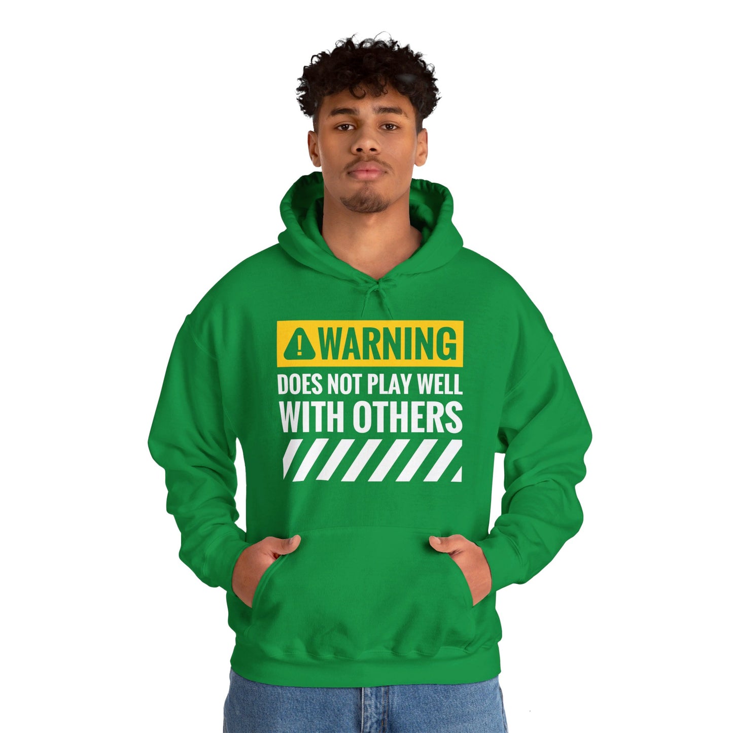 Funny Warning Does Not Play Well With Others Caution Sign Hoodie For Men Women Hoodie