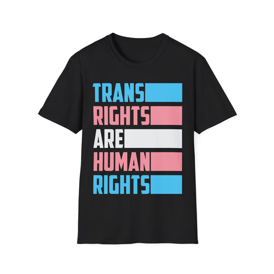 Trans Rights Are Human Rights Transgender Flag T-Shirt Gift For Men Women