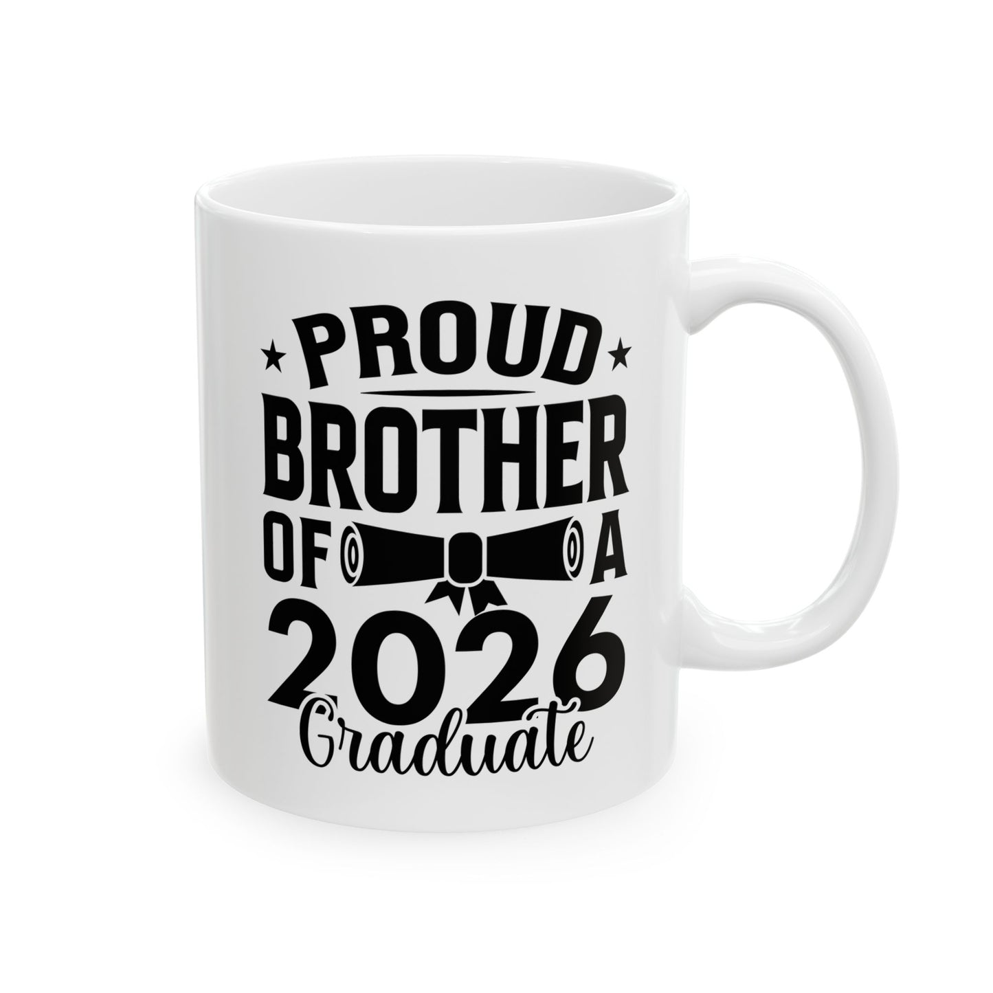 Retro Graduation Proud Brother Of A 2026 Graduate Senior Coffee Mug For Men Womens