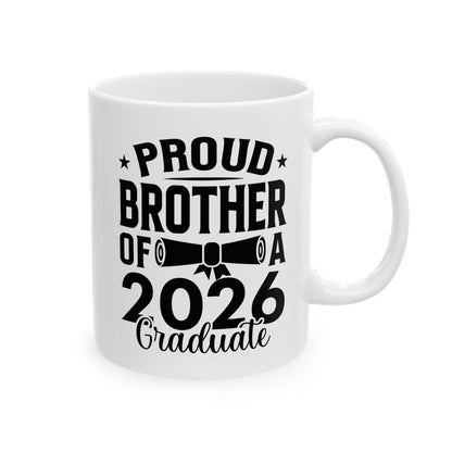 Retro Graduation Proud Brother Of A 2026 Graduate Senior Coffee Mug For Men Womens