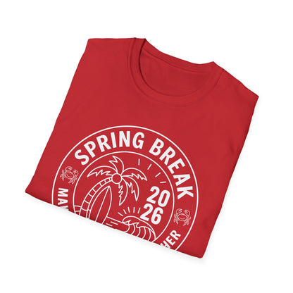 Funny Spring Break Squad Crew Vintage 2026 Beach Palm Family Trip T-Shirt