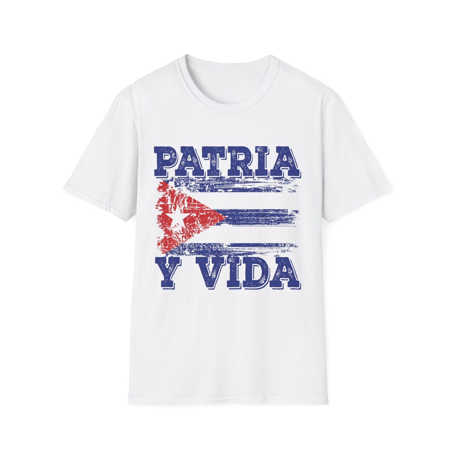 Cuba Patria y Vida Flag Distressed Vintage Cuban Flag T-Shirt For Men Women