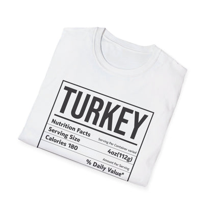 Turkey Nutrition Facts Funny Family Matching Thanksgiving Christmas T-Shirt For Men Women