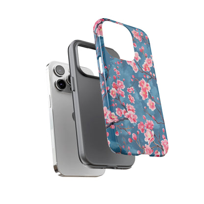 Sakura Blossoms Vibrant Colored iPhone 13 14 15 16 Pro Max Plus Case Wireless Charging Compatible Tough Cases Protection, Magnetic Phone Case for iPhone Classic Series