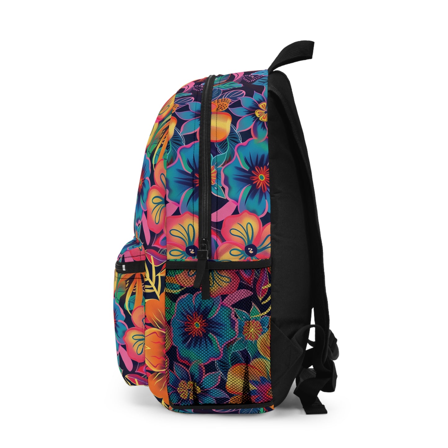 Floral Fiesta Vibrant Pattern Backpacks For Men Women Kids School Travel, Capacity School Backpacks